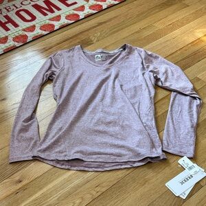 RBX Heathered Mauve V-Neck Top